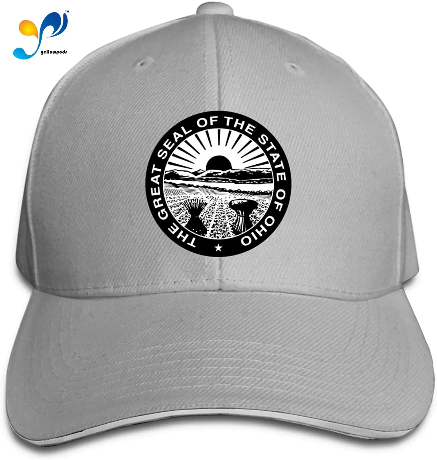 

Seal Of Ohio Sandwich Cap Men's Woman Baseball Hat Free Regulating