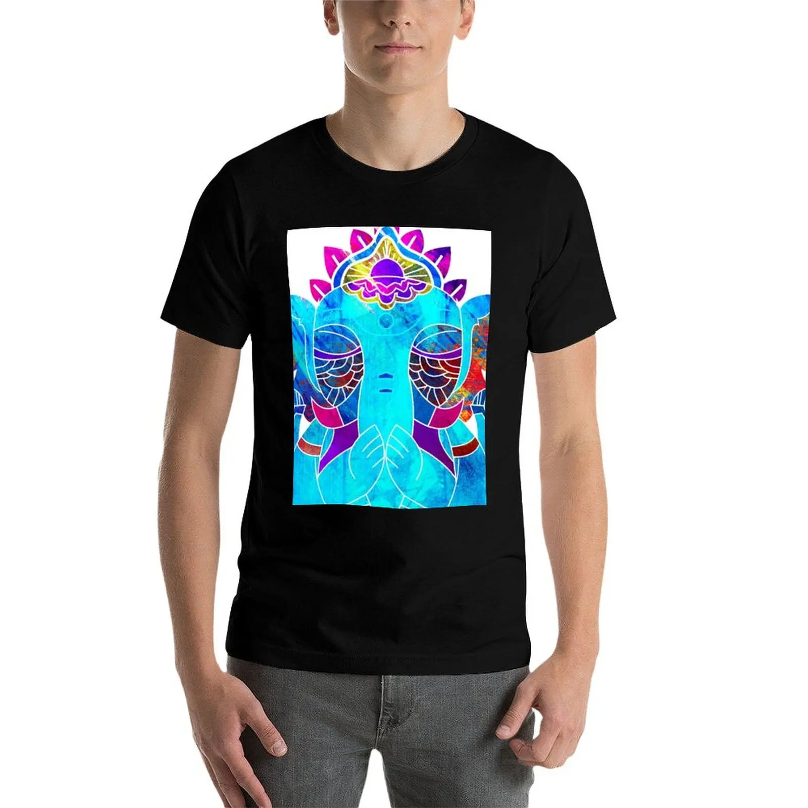 Футболка Ganesha большие футболки с рисунком синие арнальные графическим для мужчин