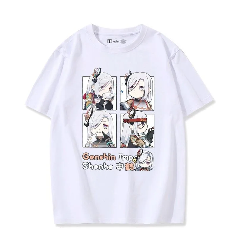 Повседневная хлопковая свободная футболка с мультяшным принтом