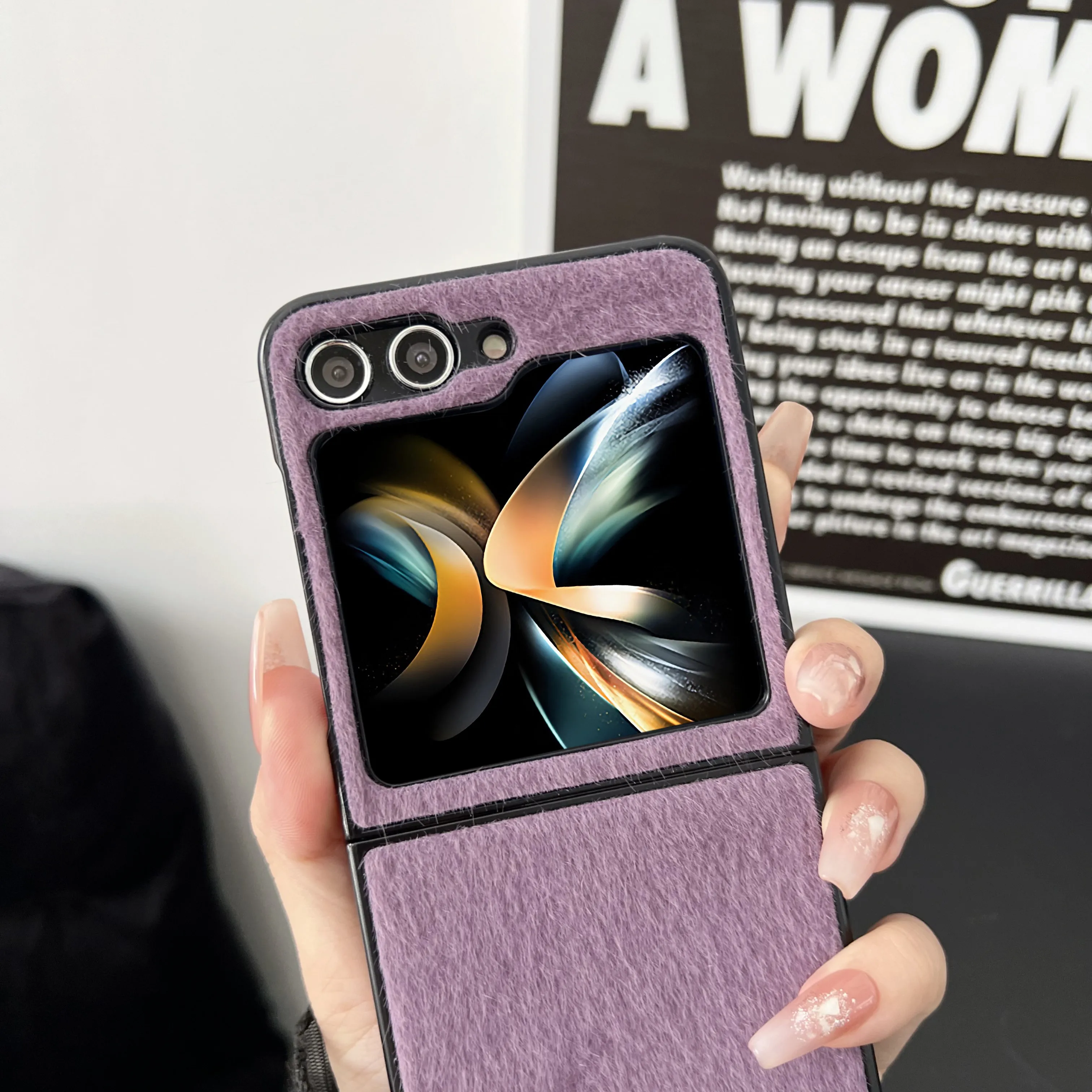 Чехол для телефона из искусственной кожи Samsung Galaxy Z Flip 5 Flip5 ZFlip5 5G Жесткий