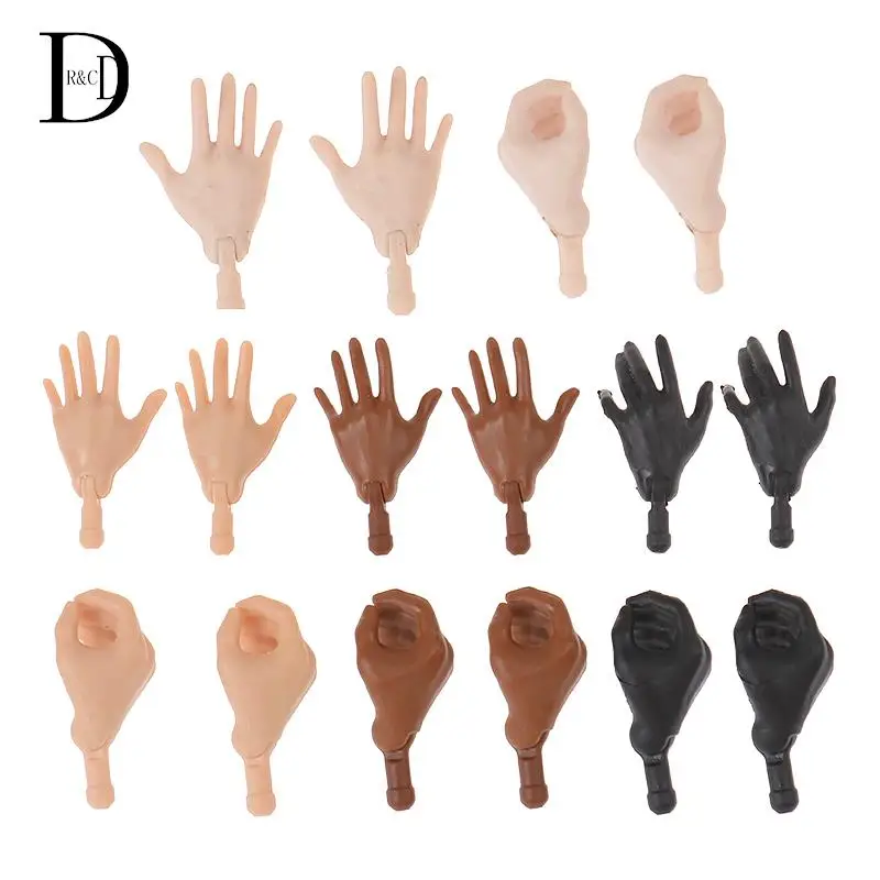 Original Babi Doll Replacement Hands Feet DIY Assembling Doll Accessories Brown Beige Black Big Click 1/6 Size Doll Parts