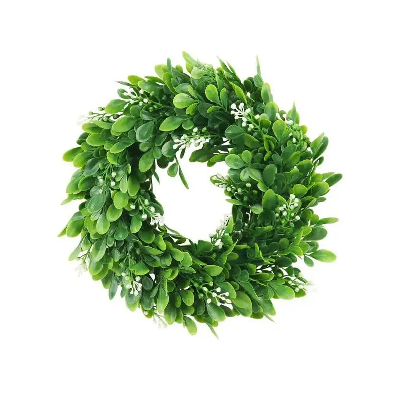 

Artificial Wreath Green Leaf Wreaths Artificial Greenery Wreath Nonfading Wreath For Wall Front Door Farmhouse Decoration