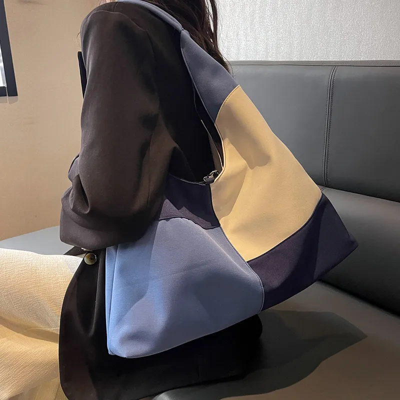 CGCBAG 2023 Fashion Canvas Shoulder Bags For Women Casual Large Capacity Female Tote Bag Simple Commuting Women Designer Handbag