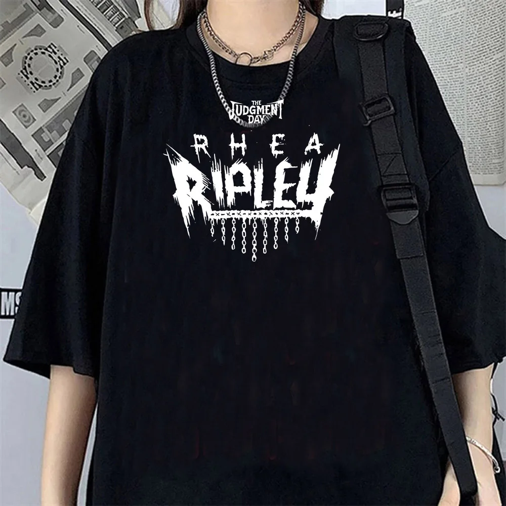 Фото Женская футболка Rhea Ripley, винтажная эстетичная Y2k 2000-х годов, удобная корейская одежда, рубашка в стиле ретро, университетский хип-хоп, 2000-е годы №2