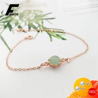 fashion bracelet 925 silver jewelry round green zircon gemstone accessories for women wedding engagement party gift wholesale