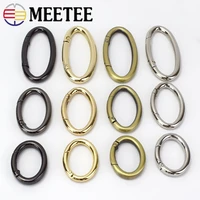 5pcs openable oval ring metal spring snap clasp clip buckle bag garment belt strap dog chain diy hardware sewing accessories