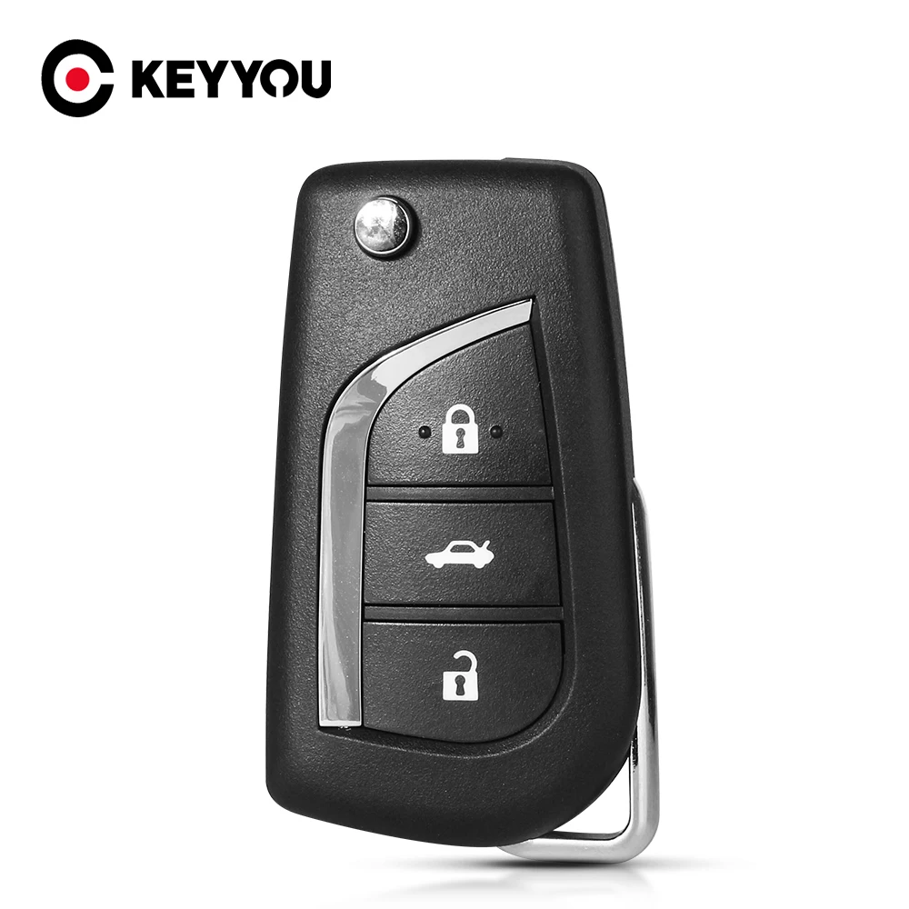 

Чехол KEYYOU 2/3 с откидной крышкой и кнопками для Toyota Levin Camry Reiz Highlander Corolla Toy43/Toy43