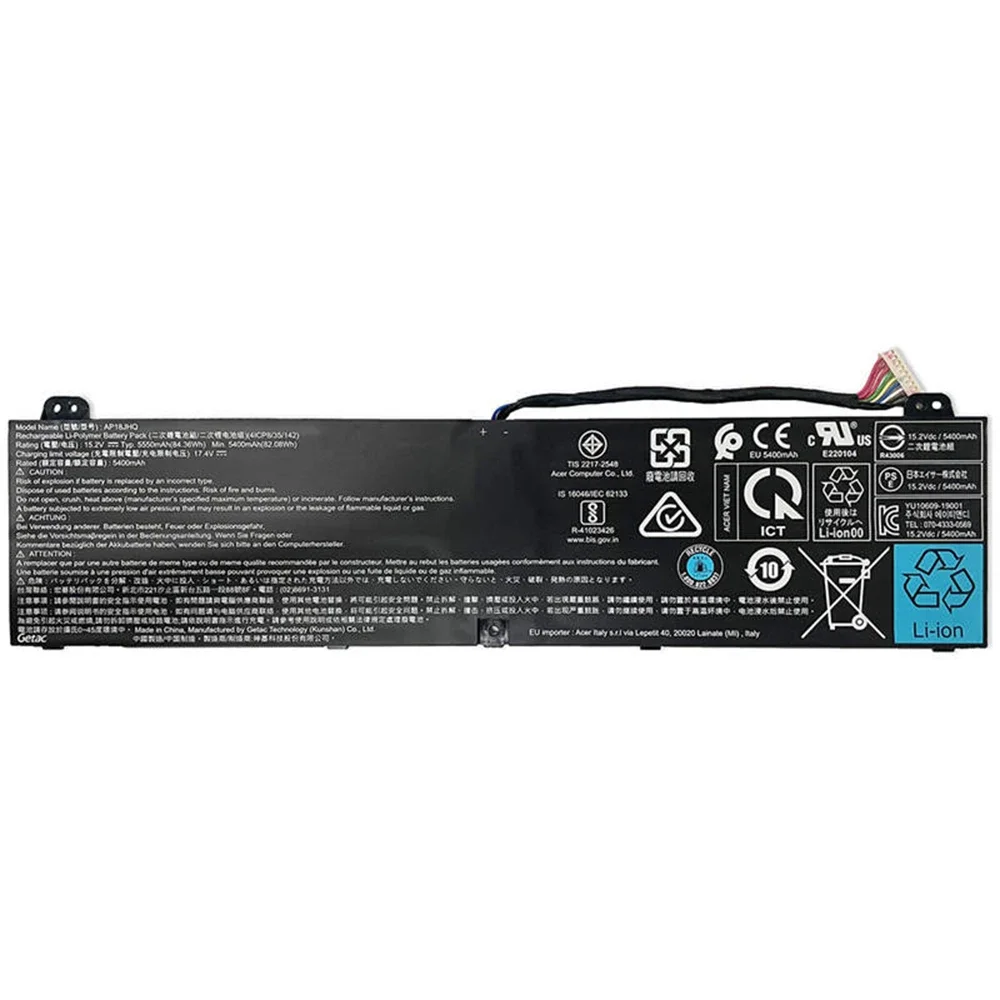 Совершенно новый оригинальный AP18JHQ 15 2 V 84.36Wh Аккумулятор для ноутбука Acer Predator TRITON
