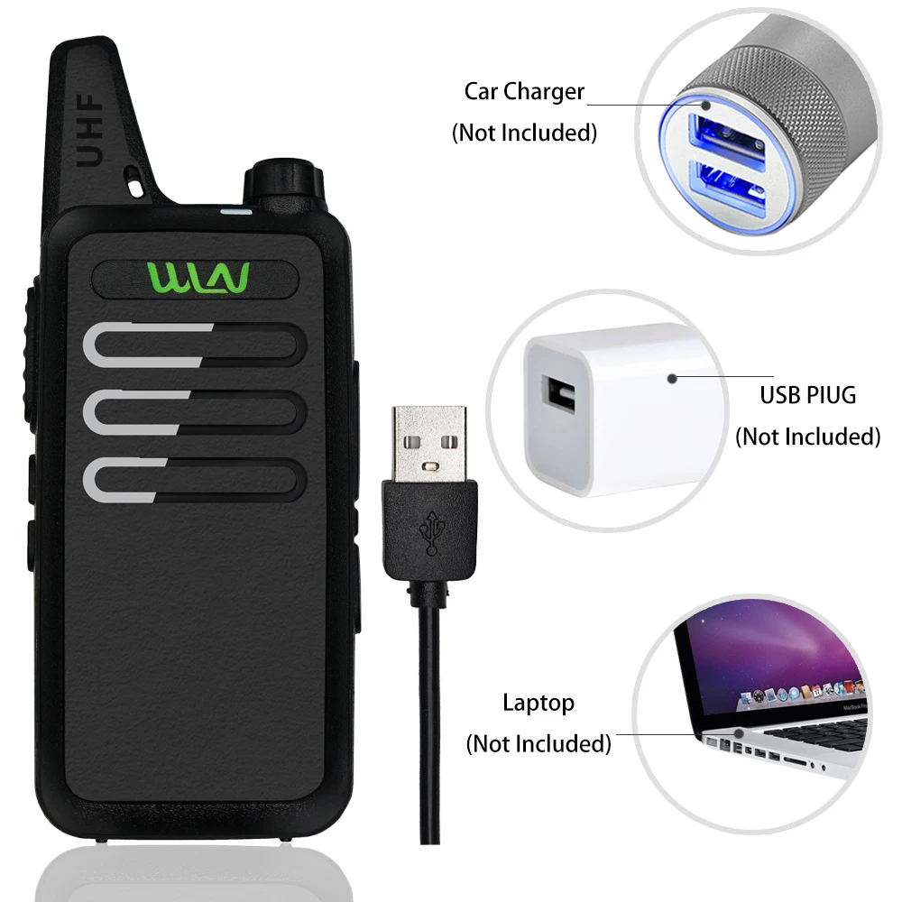 WLN KDC1 uhf Band Mini Walkie Talkie set KD-C1 Plus Portable USB Charge Handheld Two Way Ham Radio KD C1 Hunting Hiking