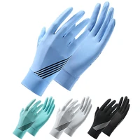 summer ice silk gloves women breathable thin glove for car motorcycle bike anti uv non slip touch screen driving mitten