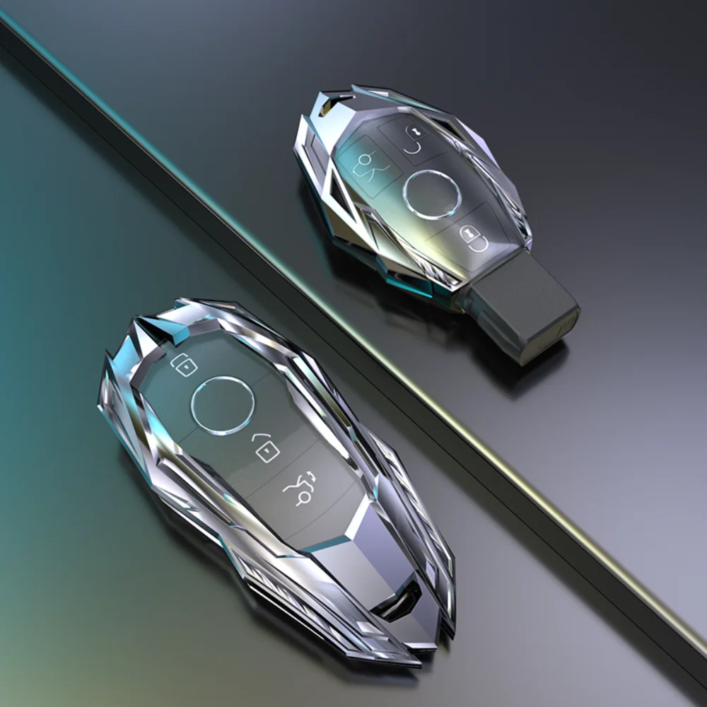 

Чехол-держатель из сплава для брелока Mercedes Benz A B C E S Class W204 W205 W212 W213 W176 GLC CLA AMG W177