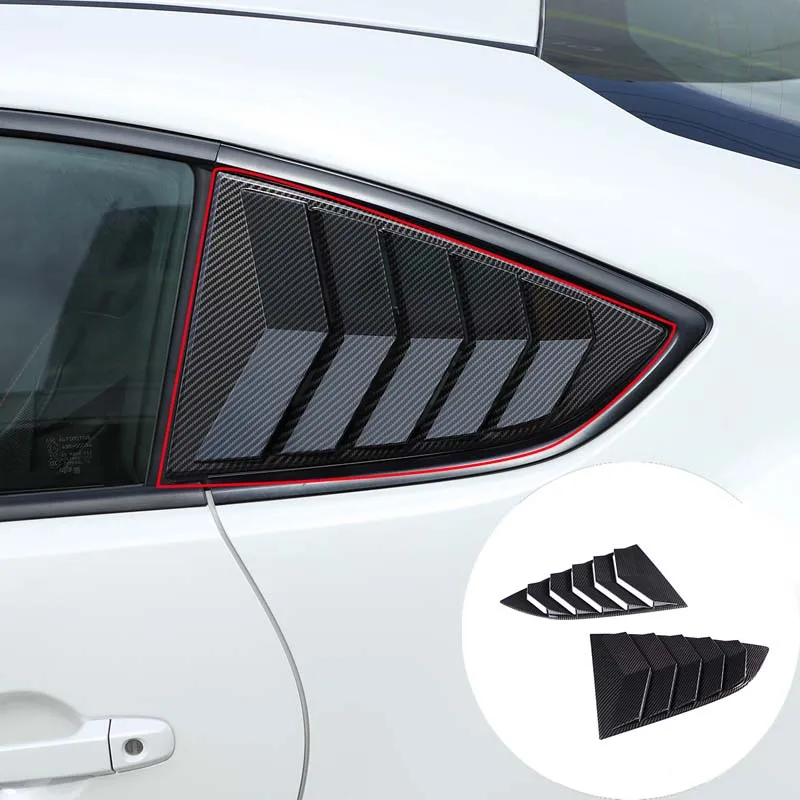 

2pcs Abs Carbon Fiber Car Rear Door Louver Window Triangle Shutters Cover Trim Sticker For Toyota 86 /Subaru Brz 2022 Accessorie
