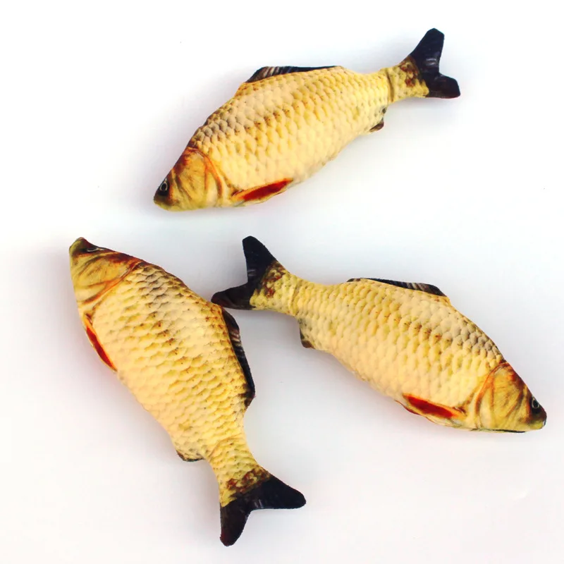 

Plush Simulation Fish Cat Toy Chew Toys Simulation Crucian Carp with Catnip Cat's Self-healing Toy Interactive Cat Toy Pet Toys