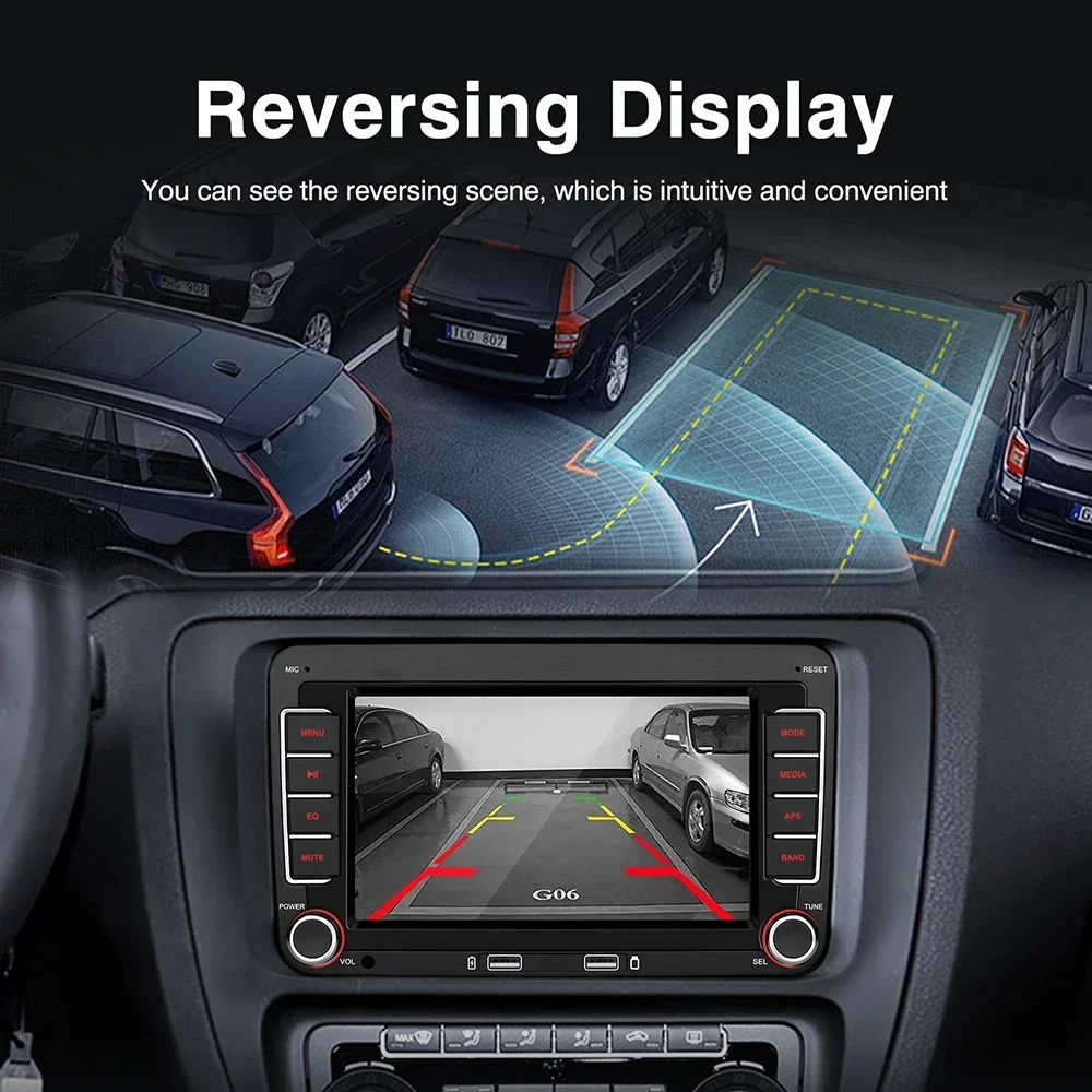 Автомобильный радиоприемник для VW Volkswagen Skoda Octavia Golf 5 6 Touran Passat B6 Polo Jetta 2 Din