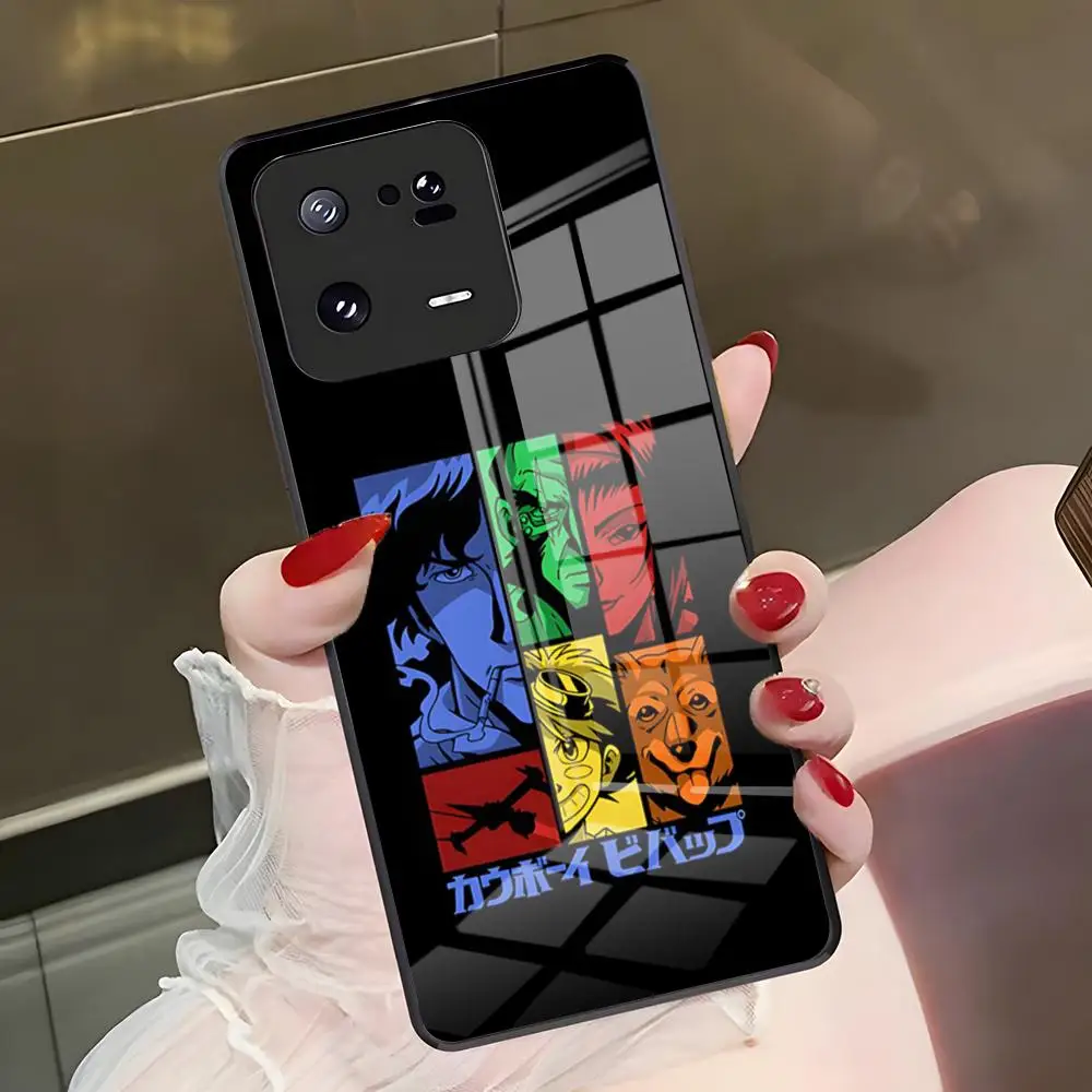 Фото Чехол для телефона Anime C-Cowboy Bebop для Redmi Note 15pro 14 4G 13pro 14C 13 5G 13 12s 11s, стеклянный чехол №2