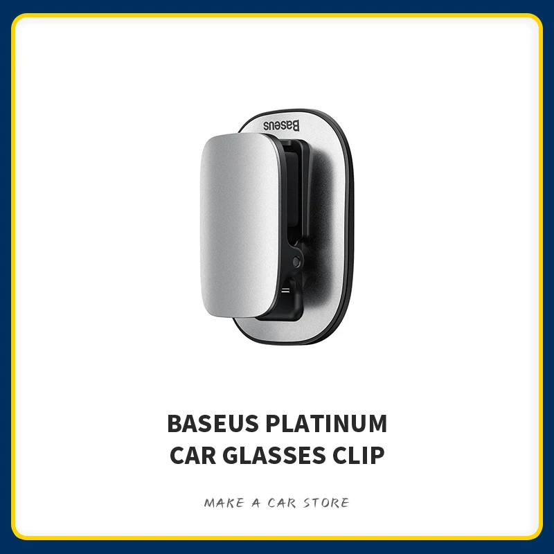 

Platinum Car Glasses Data Cable Visor Central Control Clips Small And Exquisite Card Adhesive Sunglasses Organizer