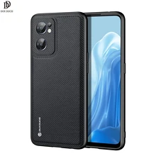 Phone Case For OPPO Reno7 5G/Find X5 Lite Case Shell DUXDUCIS F-Series Woven Fabric Protecting Back Cover Original Slim Design
