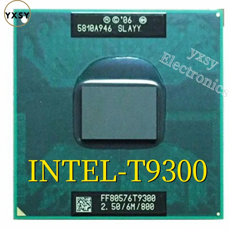 

Процессор Intel Core 2 Duo T9300 для ноутбука, центральный процессор для ноутбука T-9300 SLAQG SLAYY Socket P 35 Вт 2,5 ГГц 6 Мб кэш-памяти