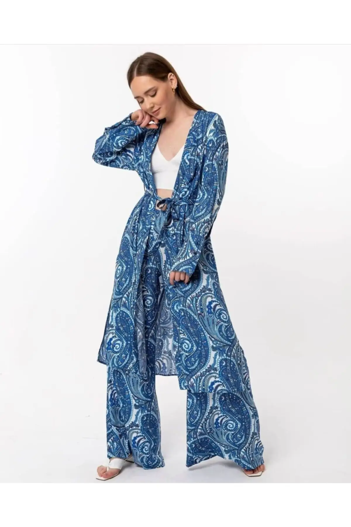 

Women's Kimono Ethnic Loose Trousers Fashion Bathrobe For Ladies