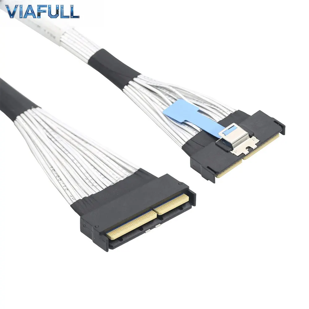 Фото Внутренний кабель MCIO 124P 16X Gen5, 0,25 м 0,5 м, для серверной задней панели NVMe, HBA к SSD с высокой пропускной способностью №4