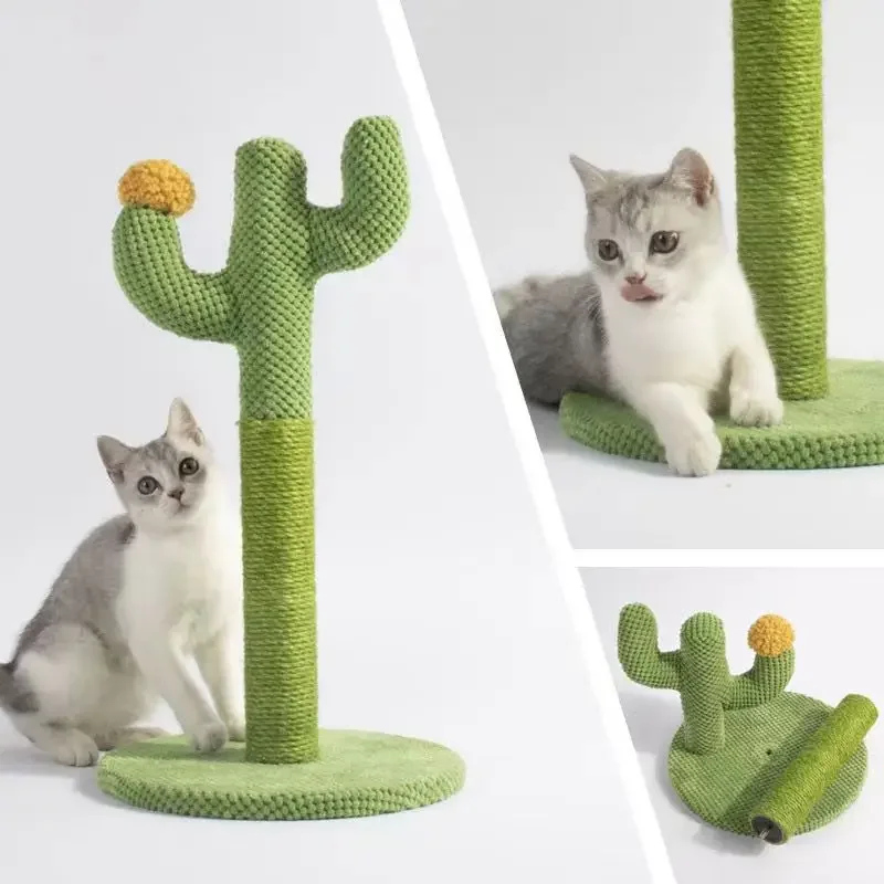 

Cactus Cat Scratching Board, Sharp Sisal Cat Tree Post Scraper Claw Furniture Pet Sharpener