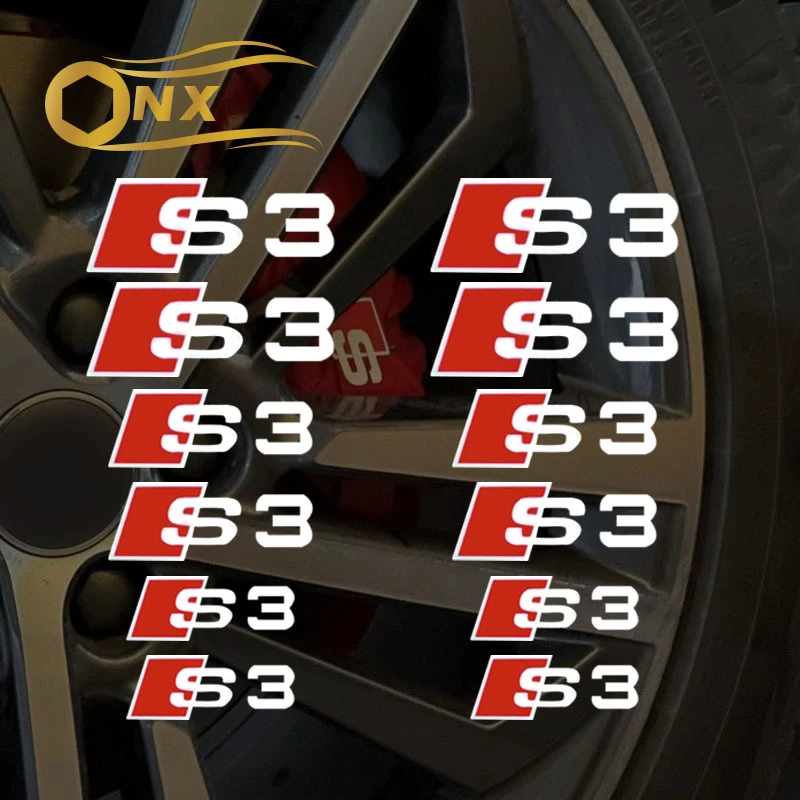 

Car waterproof caliper sticker high temperature resistant brake modification stickers For Audi S S3 S4 S5 S6 S7 S8
