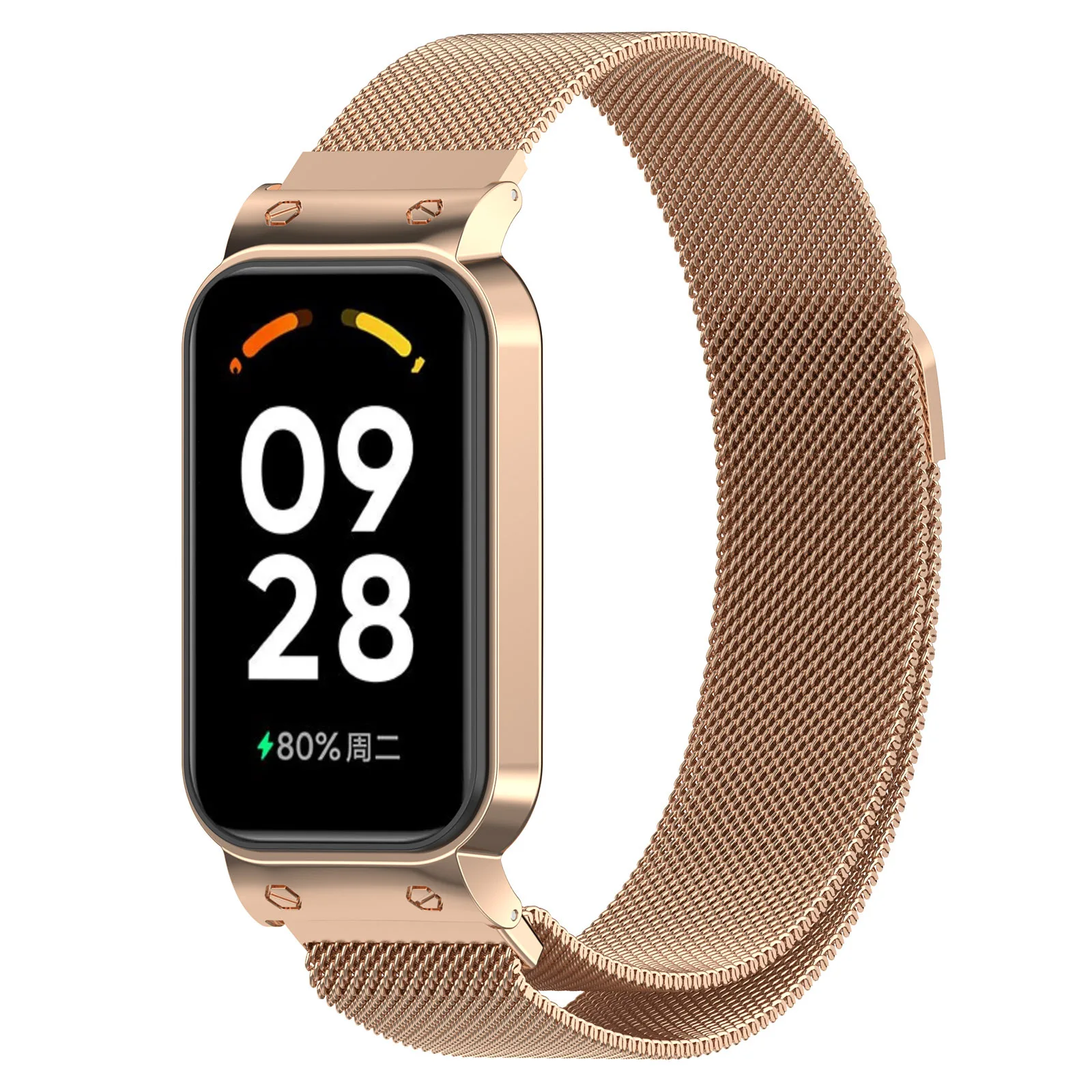 Magnetic Metal Strap for Xiaomi Redmi Band 2 Stainless steel watchband Protective Case Xiaomi Redmi Smart band2 Correa Bracelet