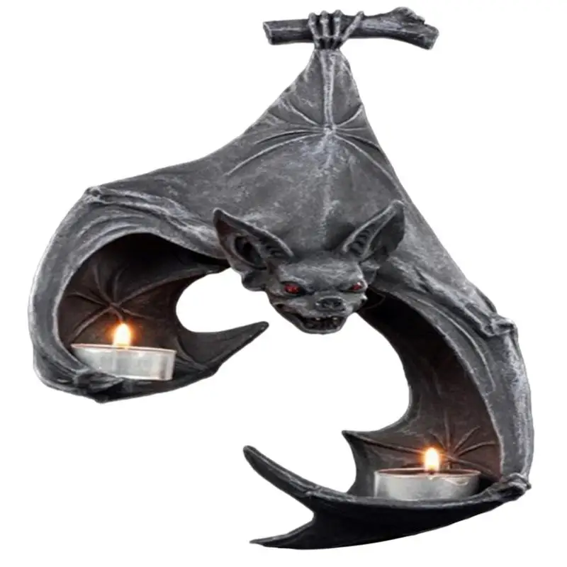 Light Holder Black Bat Resin Tea Lights Holders Medieval Res