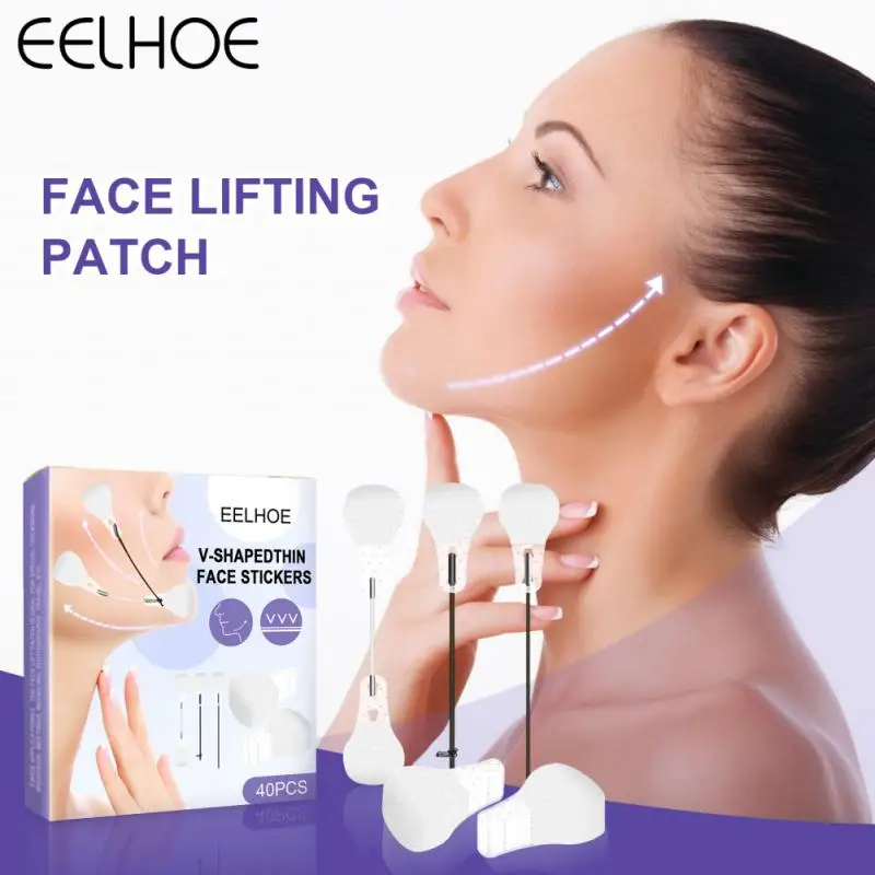 

40Pcs/Set Invisible Thin Face Stickers V-Shape Face Lifting Facial Line Wrinkle Sagging SkinFace Lift Up Fast Chin Adhesive Tape