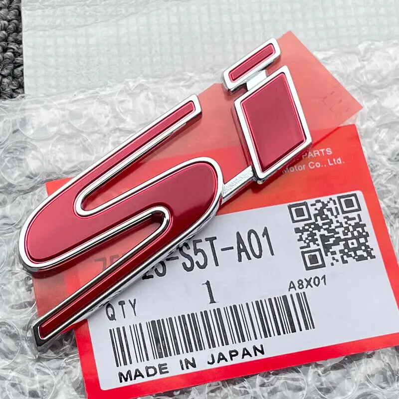 

Оригинальная эмблема Red Si Sport для Civic 2Dr 4Dr, наклейка на заднюю часть багажника, стикер-деколь.