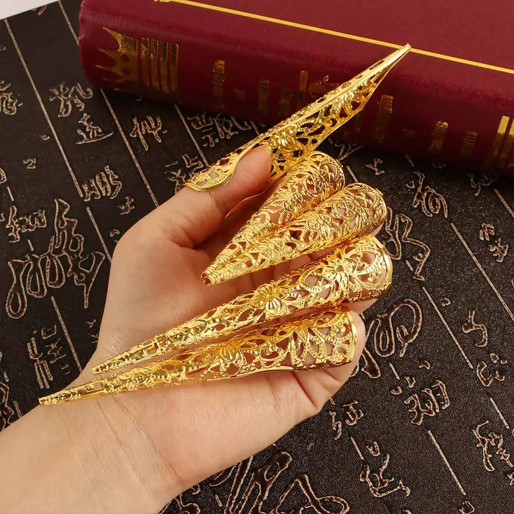 Ювелирные изделия древний китайский костюм набор колец для ногтей в античном