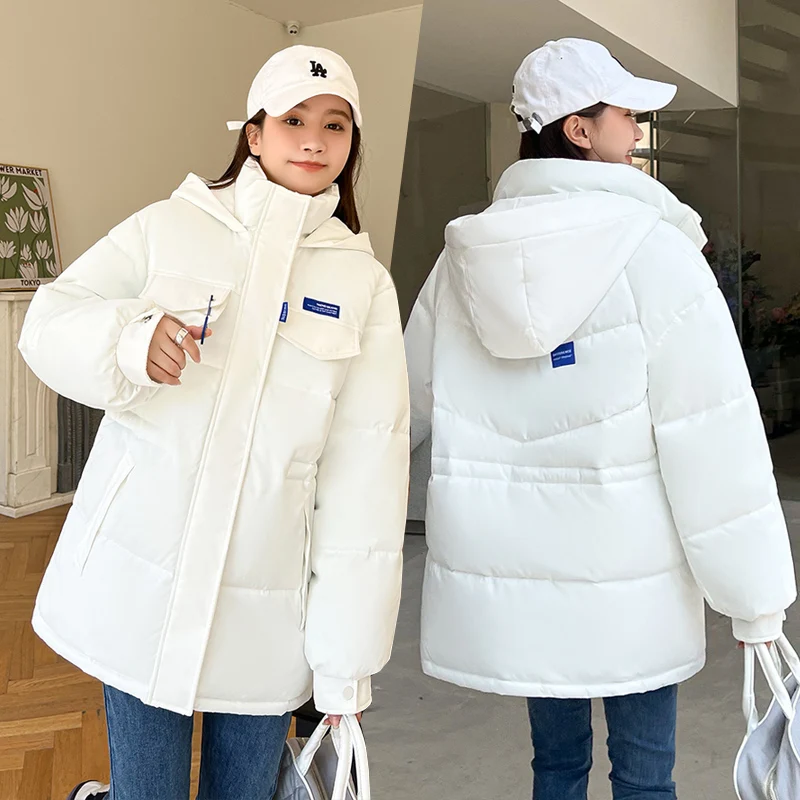 2022 New Winter Women Oversized Parkas Jackets Casual Thick Warm Hooded Pattern Coat Female Winter Outwear Sports Jacket parkas