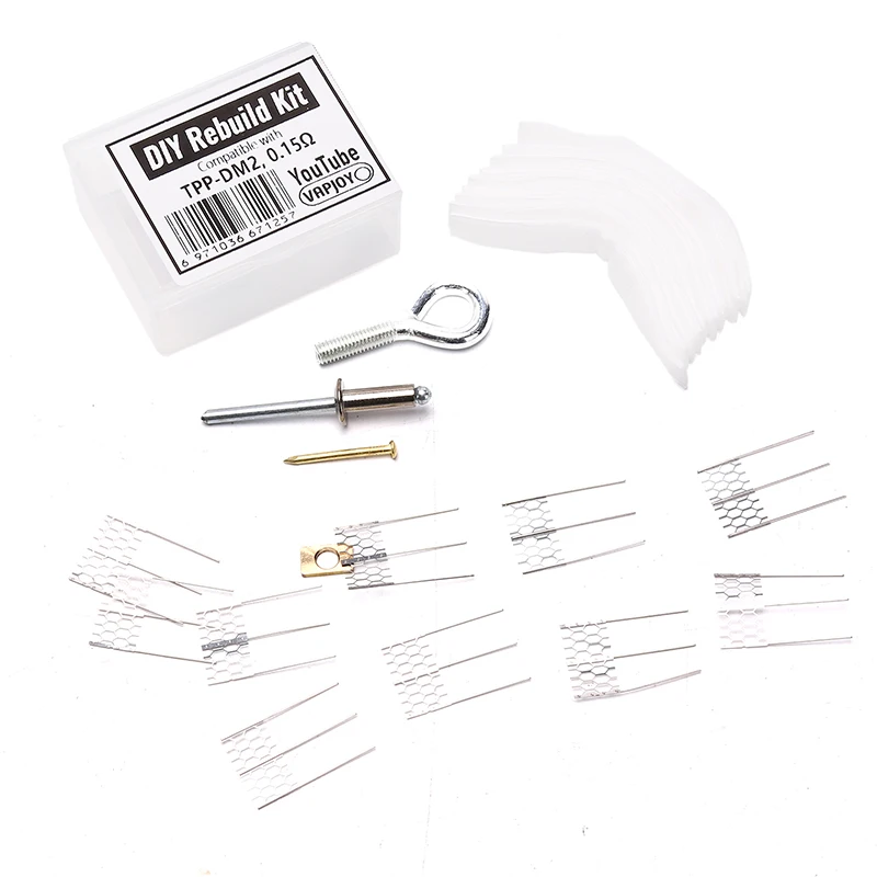 

DIY Rebuild Kit TPP DM2 0.15ohm Mesh Coil Resistance Heating Wire with Tool