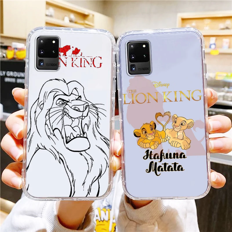 

The Lion King Disney Phone Case For Samsung A73 A70 A20 A10 A8 Note 20 10 9 Ultra Lite F23 M52 M21 j8 j7 j6 Transparent