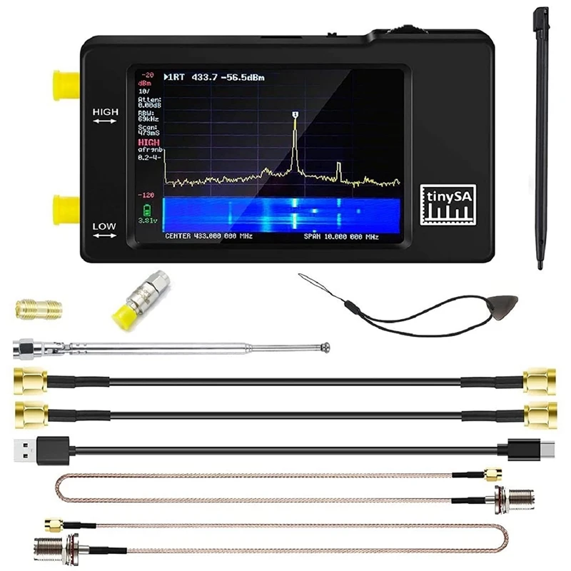 

Tinysa Spectrum Analyzer- SMA Male To UHF Female Cables & 30Db Attenuator MF HF VHF UHF Input For 0.1MHZ-960Mhz
