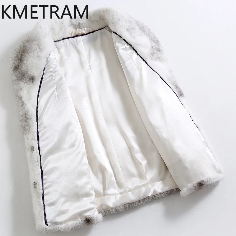 Шуба женская из натурального меха норки роскошная Короткая Меховая куртка без