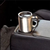 12v car heating cup stainless steel travel electric kettle insulated heated thermos mug