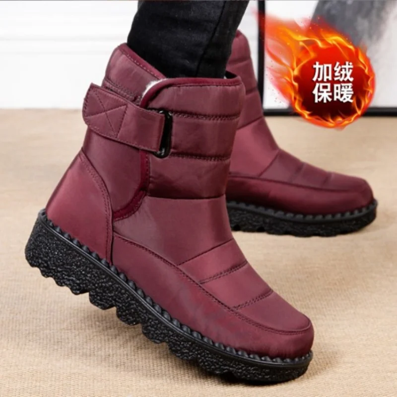 Women's Boots 2023 New Winter Warm Wedge Platform Shoes Snow  Waterproof Low Heel Ankle Boots Women Shoes Women