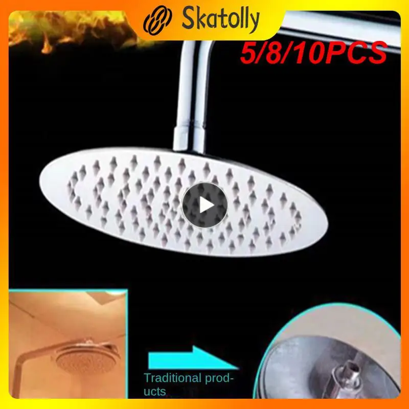 

5/8/10PCS Silica Gel Anti-blocking Shower Top Spray Durable Bathroom Shower Nozzle High Temperature Resistant
