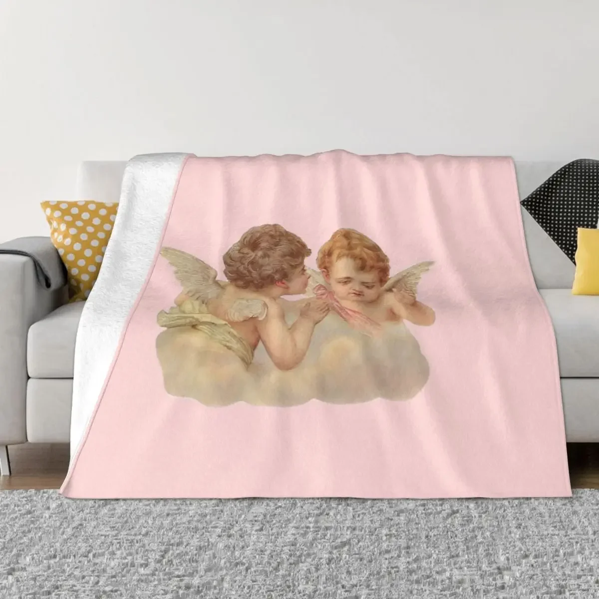 Флисовые одеяла с изображением ангелов эпохи Возрождения романтические римские