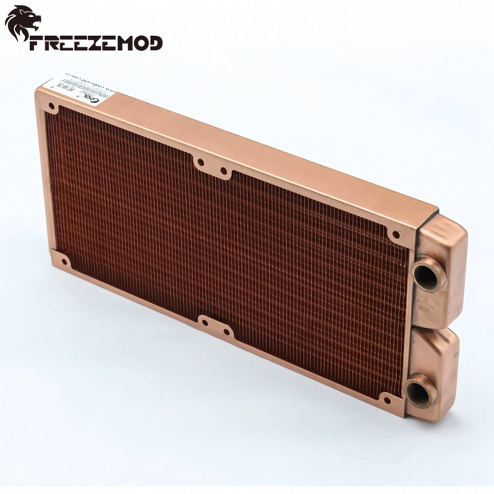 FREEZEMOD Красный медный 240 мм радиатор для 12 см вентиляторов G1/4 дюйма толщина резьбы