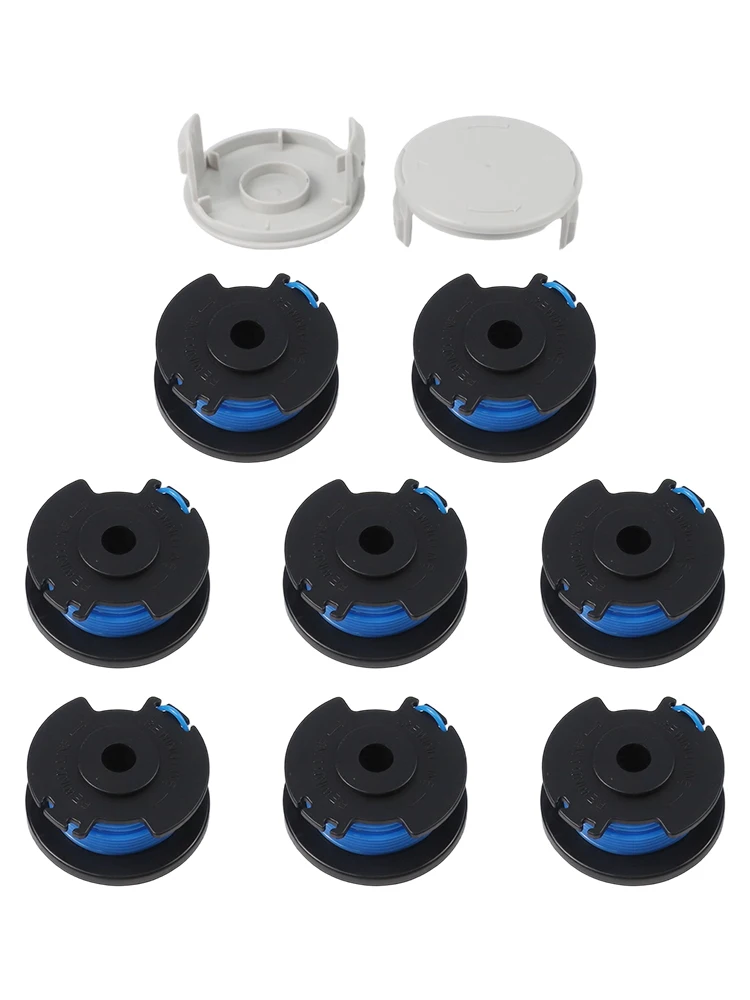 Фото AC14RL3A 065 Сменные катушки и колпачки для триммера для RY40200 RY24021 Пластик с катушками длиной 11 футов 6/8/10 №2