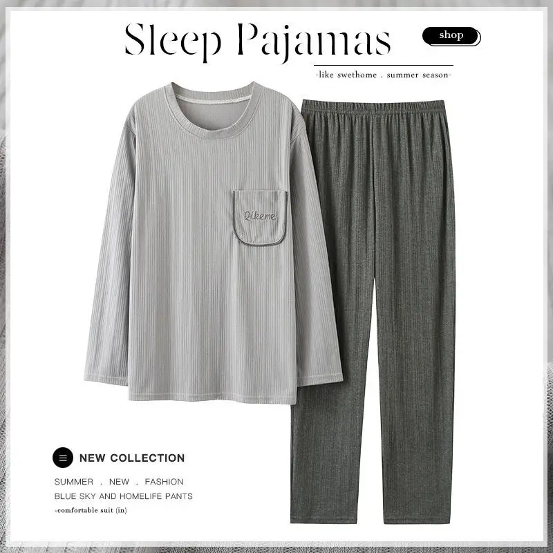 WHYY Winter Long Sleeve Thick Warm CottonPajama Sets For Men 2022 Cute Cartoon Sleepwear Suit Pyjamas Set
