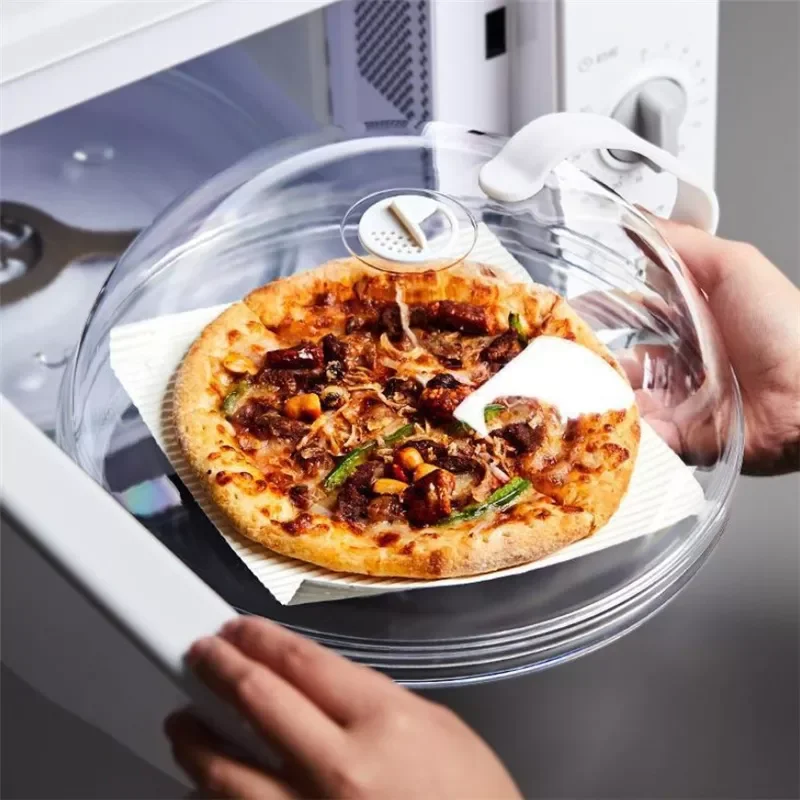 

Professional Microwave Food Anti-Sputtering Cover With Handle Heat Resistant Lid for Microwave Food