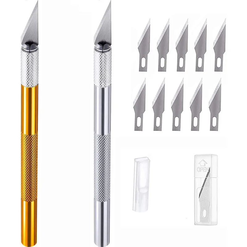 Рукоятка с 2 ножами и 10 сменными лезвиями 1 # искусственная печатная плата ручные