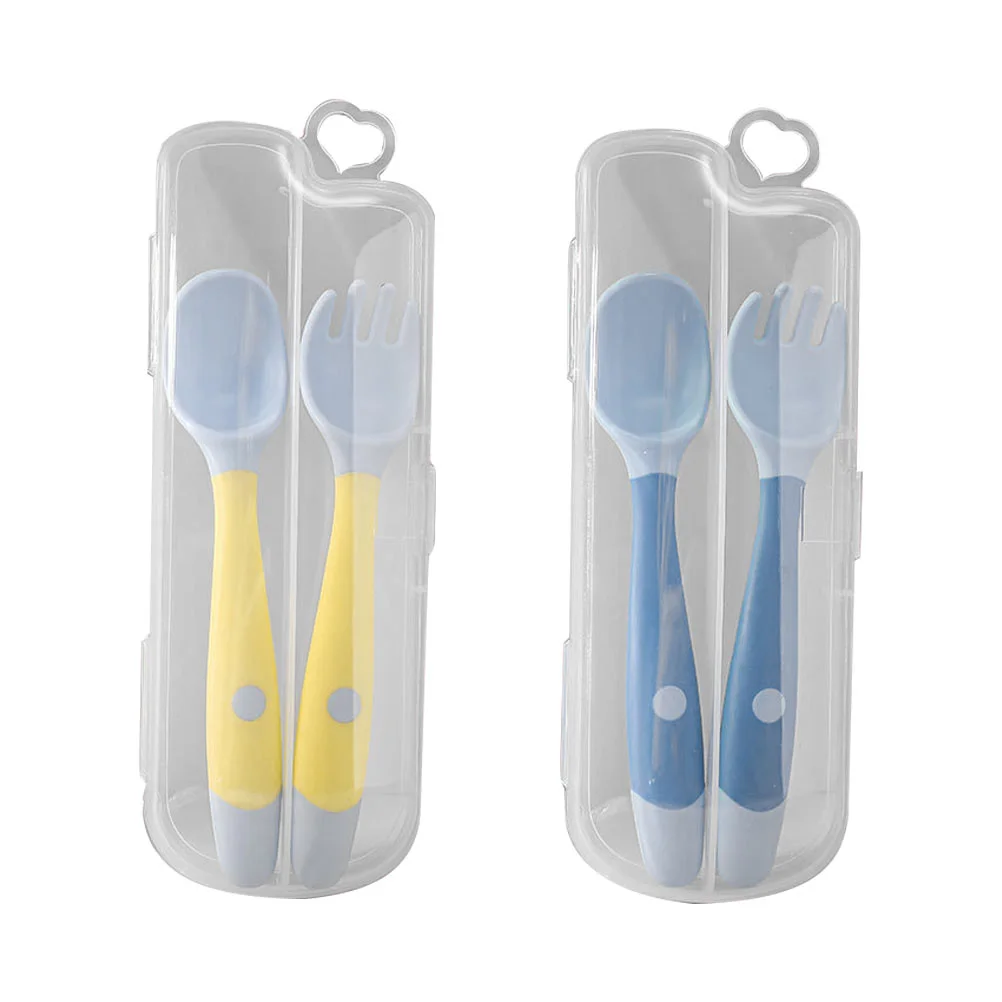 

Spoon Baby Eating Infant Fork Tableware Training Kids Twistable Feeding Silicone Bendable