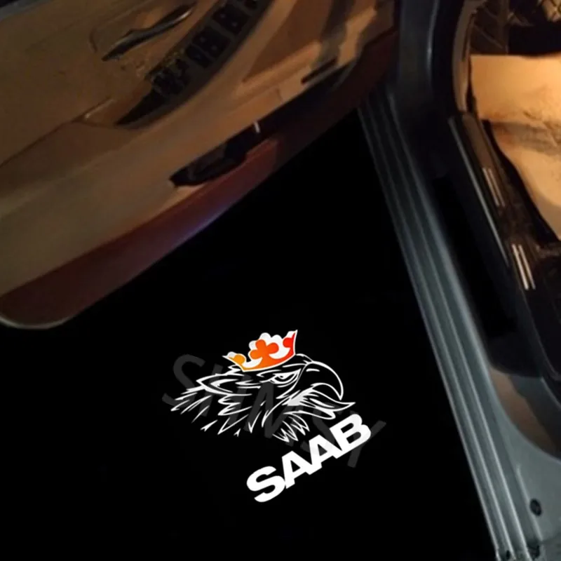 

Для Saab 9-3 93 2003-2012 Saab 9-5 1998-2011 светодиодный светильник для дверей автомобиля, лазерный проектор с логотипом, лампа для теней, товары, аксессуары