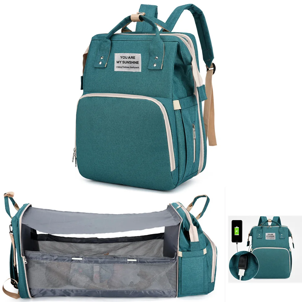 

Backpack Mother Kids Women's bag Portable Foldabtote bagle Crib Mommy Bag Travel Bassinet Foldable Backpack Infant Sleeping Bed