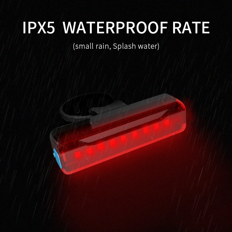 

2600mAh LED Taillight Motorcycle Bicycle USB Rechargeable Safety Warning Light Bike Rear Tail Light Light Flashlight For Bike