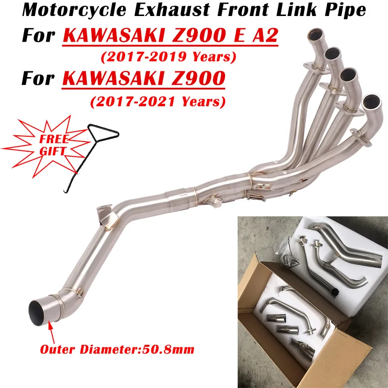 

Slip On For KAWASAKI Z900 E A2 Z900 2017-2021 Motorcycle Exhaust Escape System Modified Full Muffler Front Middle Link Pipe